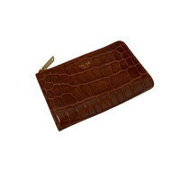 Celine Crocodile Case Brown